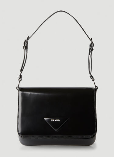Prada Patent Shoulder Bag Black pra0248068