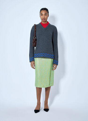 Marni 라운드넥 스웨터 회색 mni0265004