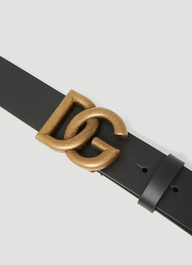 Dolce & Gabbana Logo Plaque Belt Black dol0149040