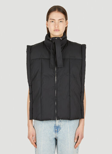 GANNI Oversized Puffer Vest in Black | LN-CC®