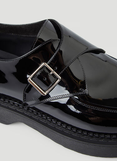 Saint Laurent Buckle Leather Shoes Black sla0245159