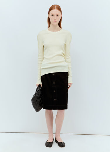 Lemaire Rib Long-Sleeve T-Shirt Yellow lem0256010