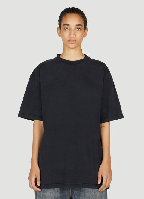 Balenciaga Crystal Embellished Logo T-Shirt Black bal0253031