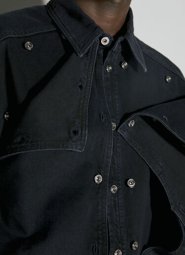 Y/Project Evergreen Snap Off Denim Shirt Black ypr0354003