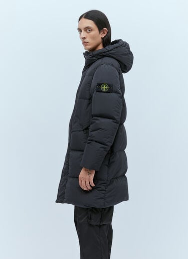 Stone Island Real Down Compass Patch Coat Black sto0154010