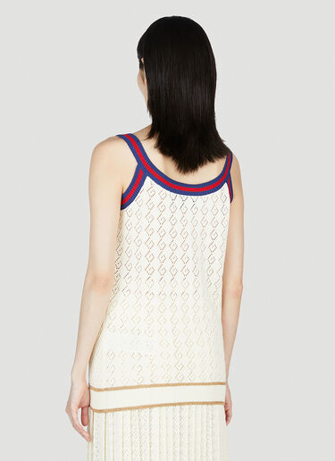 Gucci G Rhombus Knit Tank Top Cream guc0253052