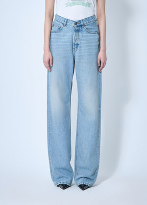 Saint Laurent V-Waist Jeans Blue sla0259007