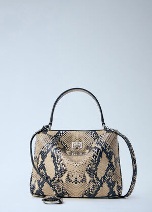 Balenciaga Rodeo Snakeskin-Effect Mini Handbag Beige bal0263040