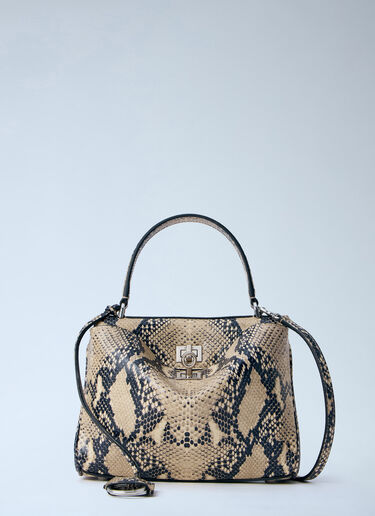 Balenciaga Rodeo Snakeskin-Effect Mini Handbag Beige bal0263040