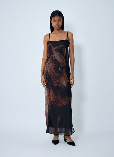 Sheer Printed Dress Acne Studios Sheer Printed Dress Black acn0262036