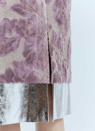 Salbina Ciselé Midi Skirt Dries Van Noten Salbina Ciselé Midi Skirt Pink dvn0254015