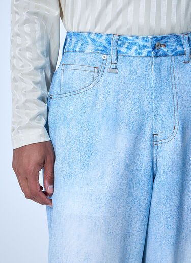 Metalwood Wide-Leg Denim Trousers Blue met0164012
