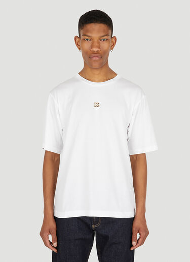 Dolce & Gabbana Logo Plaque T-Shirt White dol0148009