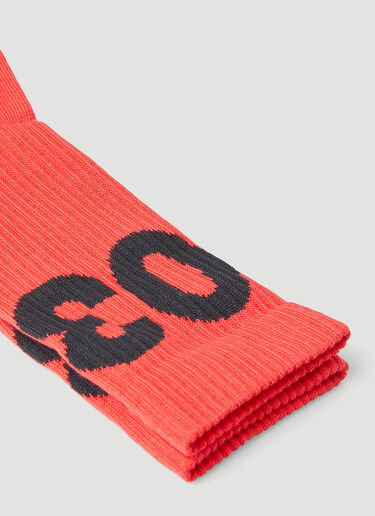 Big Logo Socks 032C Big Logo Socks Red cee0148017