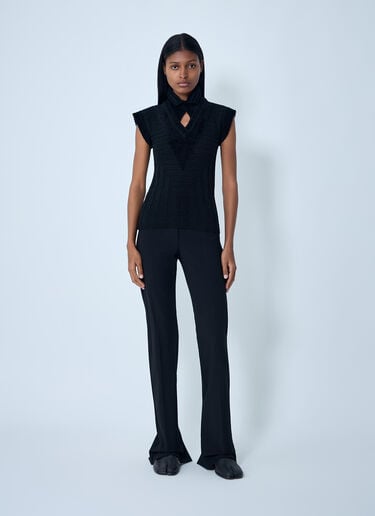 Kiko Kostadinov Quimby Knitted Polo Vest Black kko0262007
