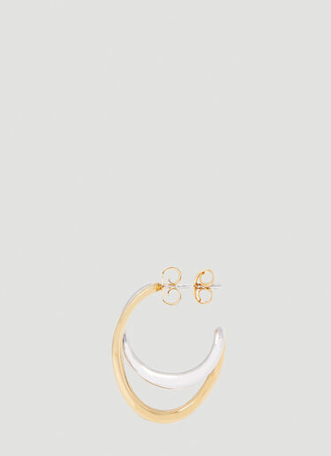 Charlotte Chesnais Initial Hoop Earrings Gold ccn0253004
