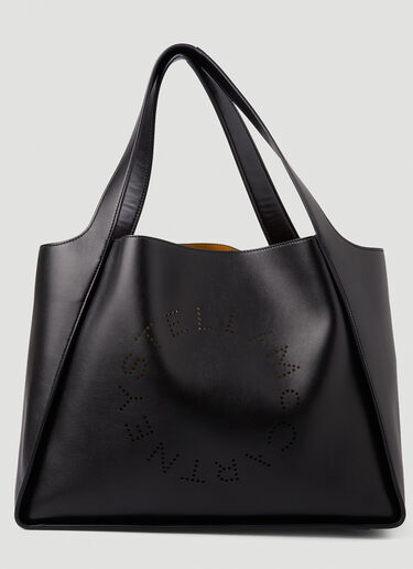 Stella McCartney Perforated Logo Tote Bag Black stm0249024