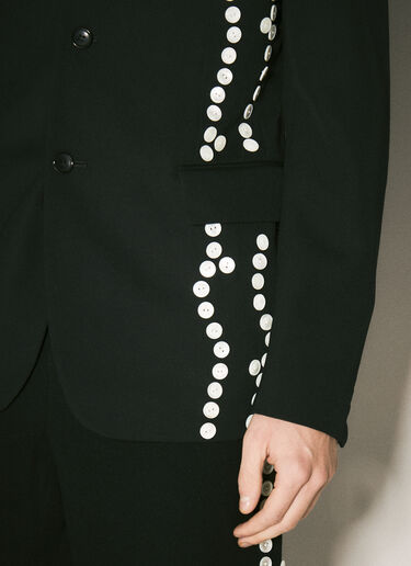 Comme des Garçons Homme Plus Button-Embellished Wool Blazer Black hpl0158003