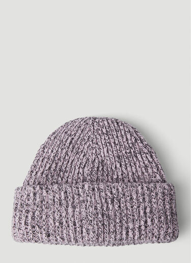 GANNI Structured Rib Beanie Hat Pink gan0251053