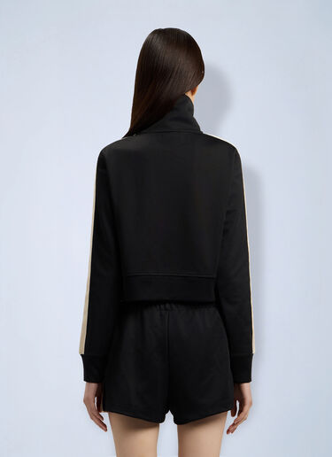 Palm Angels Tree Logo Crop Track Jacket Black pma0264181