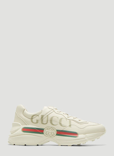 Gucci Rhyton Logo Print Sneakers White guc0233090