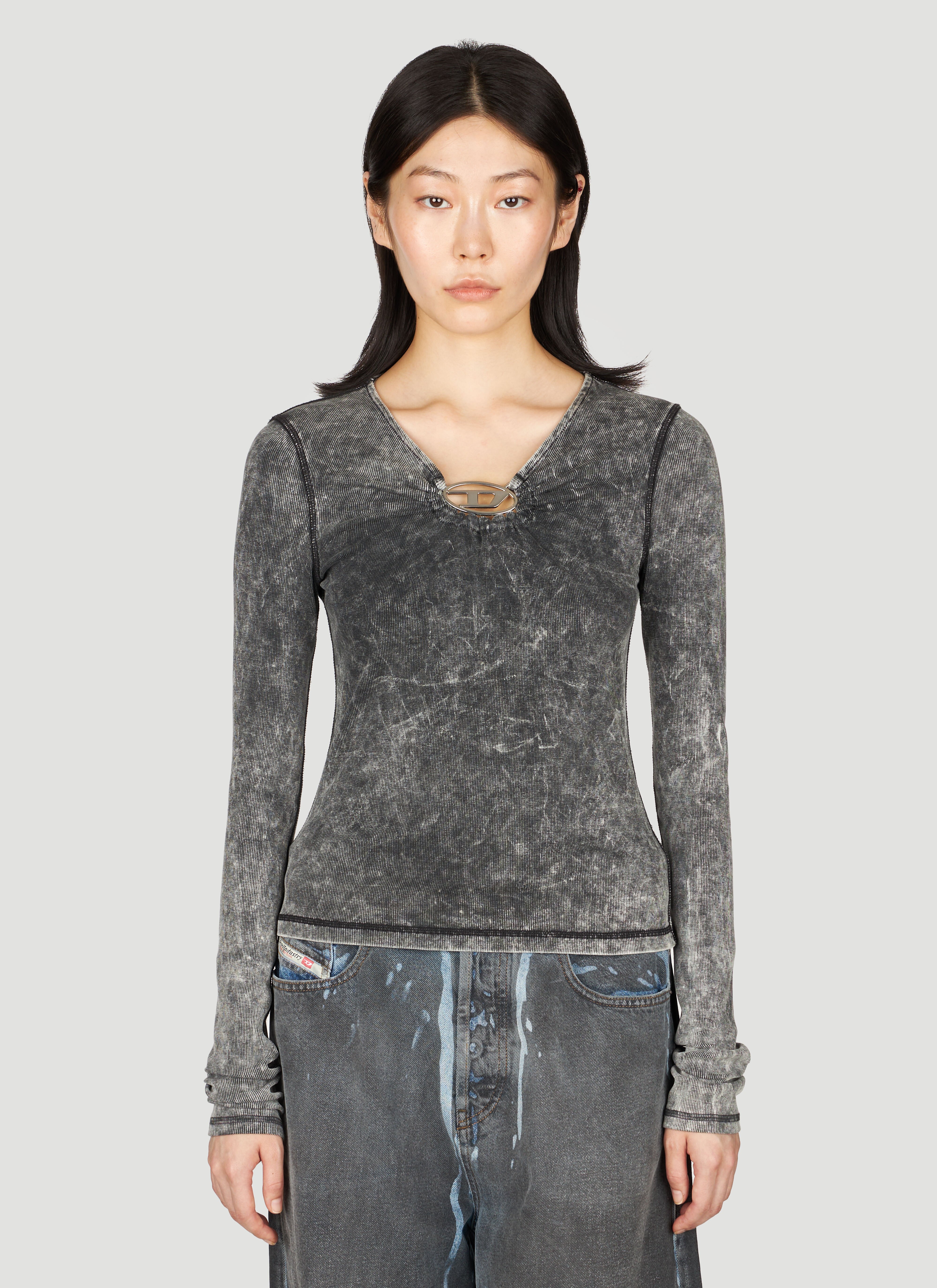 Diesel T-Respec-LS Top in Grey für Damen | LN-CC®