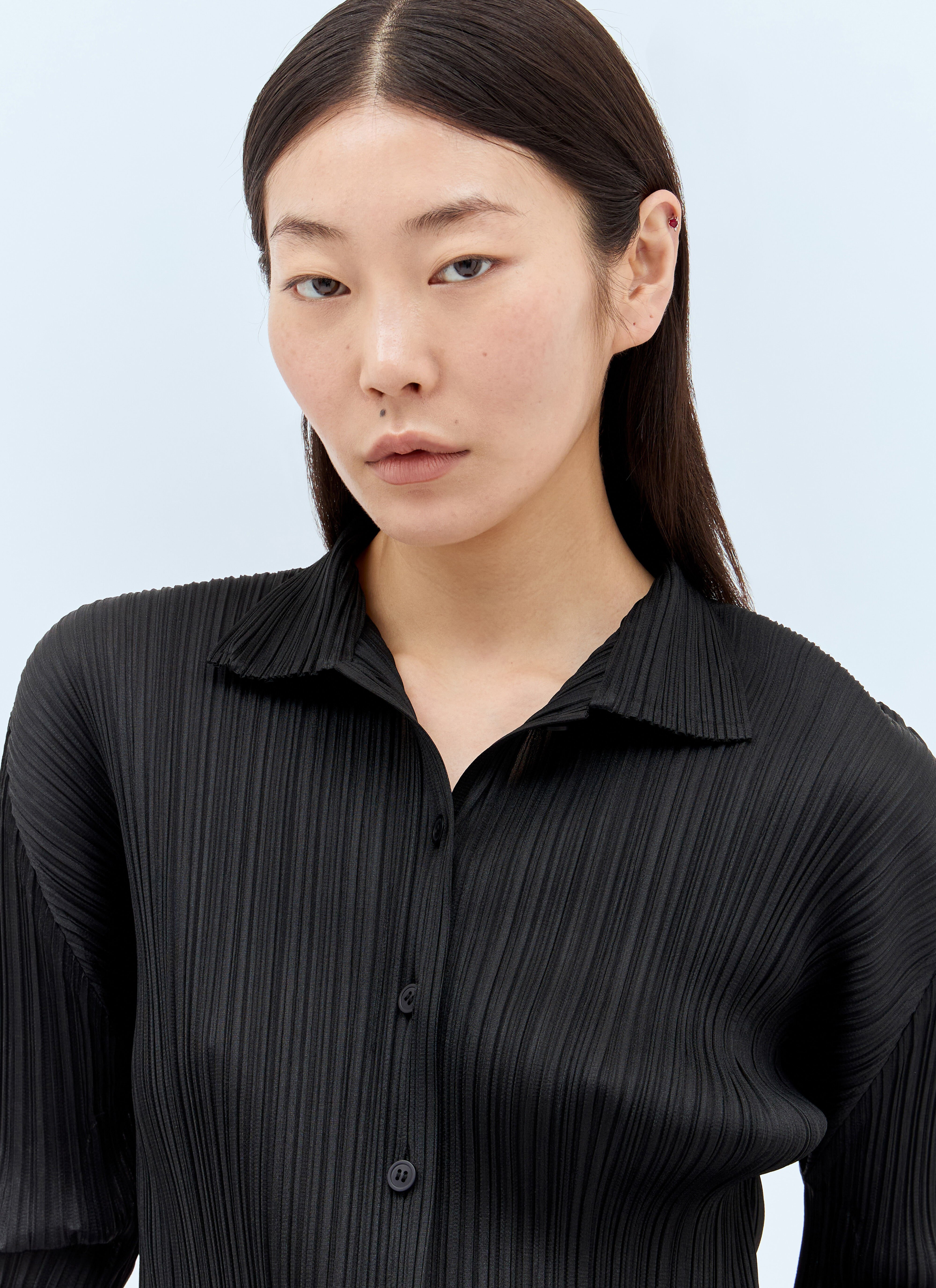 【セール】福袋/福箱ファッション通販 Pleats Please Issey Miyake レディース プリーツシャツ の ブラック | LN-CC® トップス