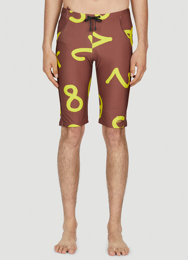 Vivienne Westwood Graphic Print Swim Bermudas Brown vvw0152010