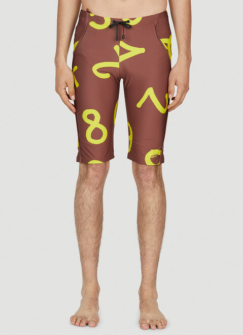 Gucci Graphic Print Swim Bermudas 블루 guc0153009