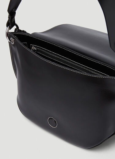 GANNI Banner Saddle Shoulder Bag Black gan0249048