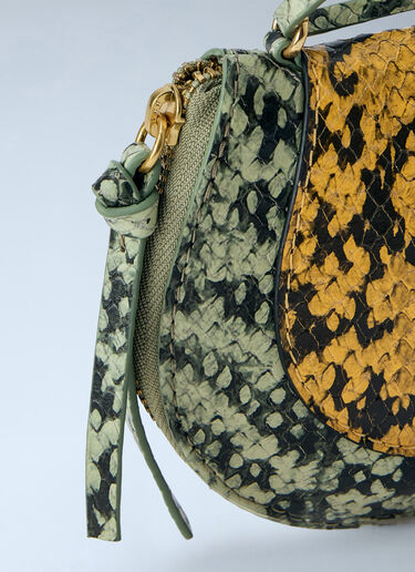 LN-CC® - Dries Van Noten: Python-Embossed Leather Crossbody Bag - Yellow Dries Van Noten Python-Embossed Leather Crossbody Bag Yellow dvn0265022