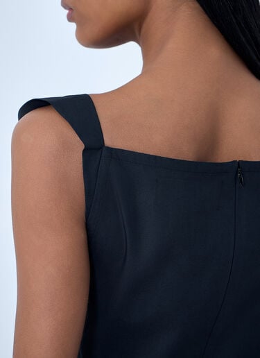 Vivienne Westwood Sculpted Neckline Gathered Mini Dress Black vvw0263007