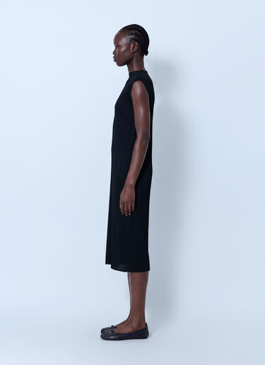 LN-CC® - Pleats Please Issey Miyake: July Pleated Midi Dress - Black Pleats Please Issey Miyake July Pleated Midi Dress Black plp0266060