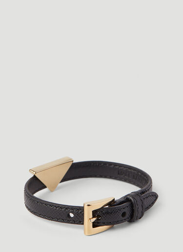 Prada Saffiano Leather Bracelet Black pra0245060
