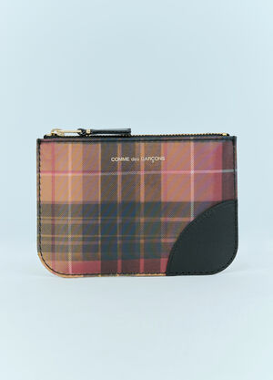 Comme des Garçons Wallet Lenticular Tartan Pouch Black cdw0356004