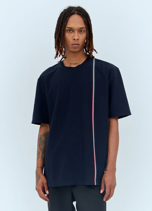 Thom Browne RWB Stripe Knit T-Shirt Navy thb0156001