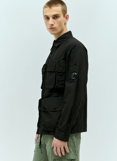 C.P. Company Flatt Nylon Utility Overshirt Black pco0155003