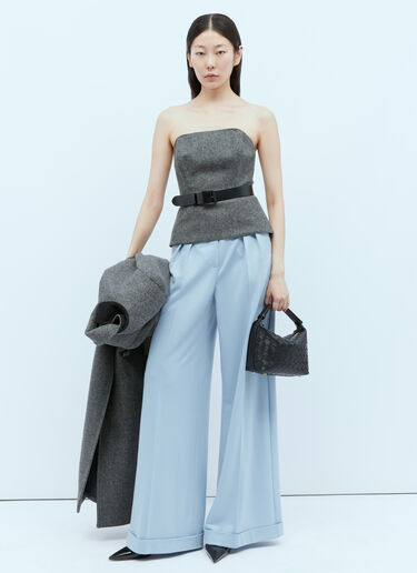 Wool Flannel Bustier Top Max Mara Wool Flannel Bustier Top Dark Grey max0254052