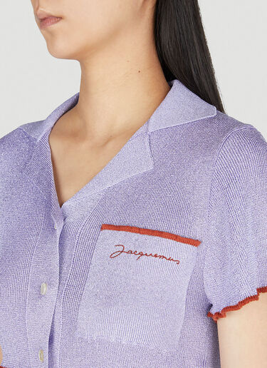 Jacquemus 르 오 브릴류 탑 퍼플 jac0251033