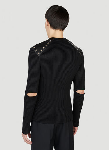 Alexander McQueen Eyelet Jumper Black amq0151018