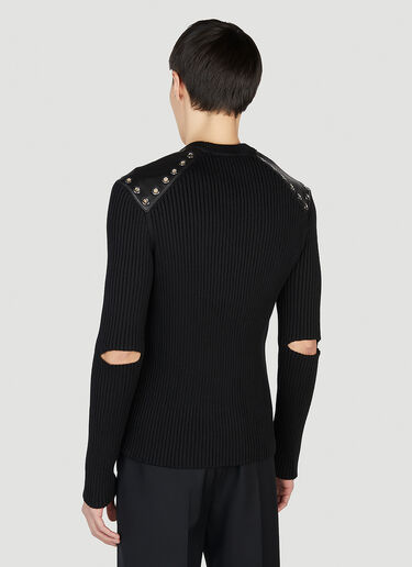Alexander McQueen 아일릿 스웨터 블랙 amq0151018