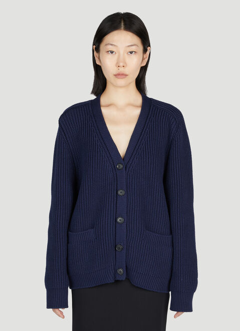 Prada Chunky Knit Cardigan White pra0254013