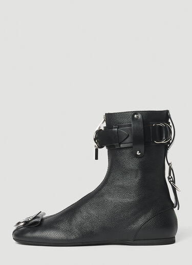 JW Anderson Leather Boxing Boots Black jwa0253022