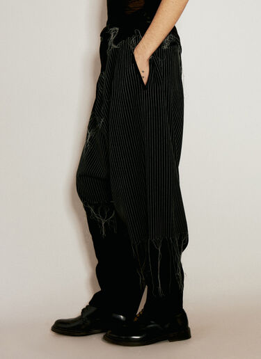 Yohji Yamamoto Embroidery Draped Pants Black yoy0154007