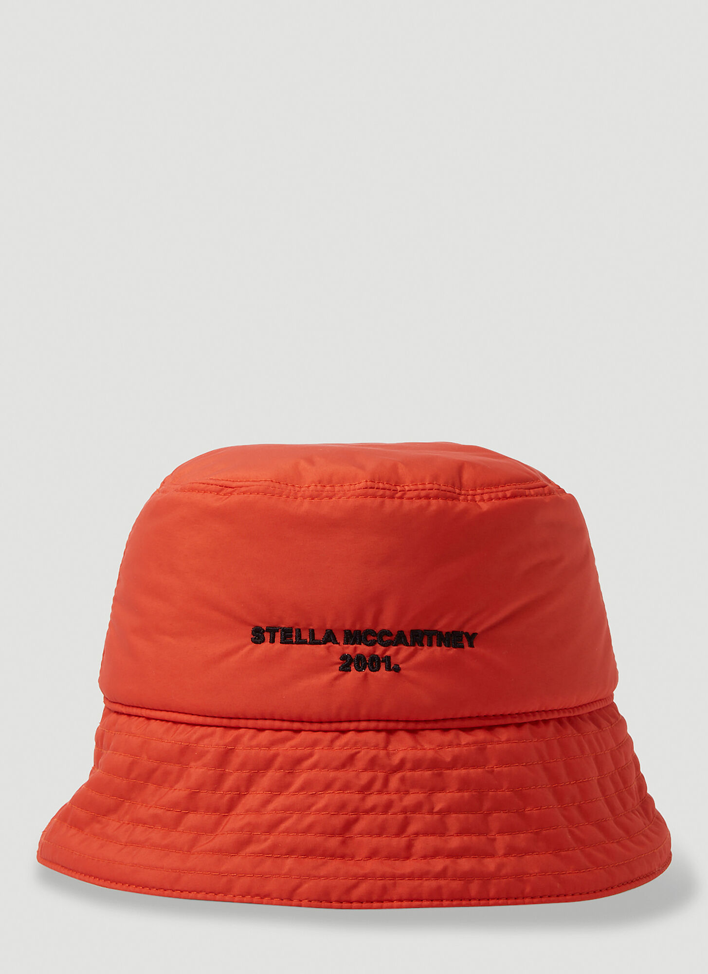 Shop Stella Mccartney Logo Embroidery Bucket Hat In Orange