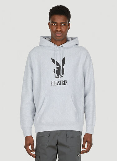 Pleasures x Playboy Play Hooded Sweatshirt Grey ple0148003