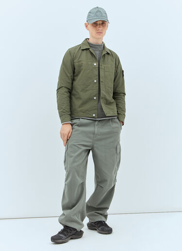 Logo Patch Overshirt Stone Island Logo Patch Overshirt Green sto0158034