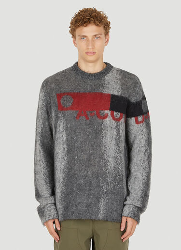 A-COLD-WALL* Sprayed Logo Jacquard Sweater Grey acw0150003