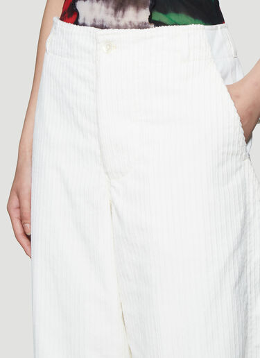 ASAI Contrast Cord Pants White asa0238005