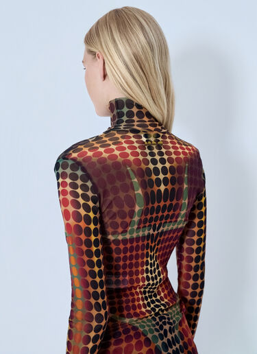 Jean Paul Gaultier Re-Edition The Brown Dots Mesh Top Brown jpg0264013
